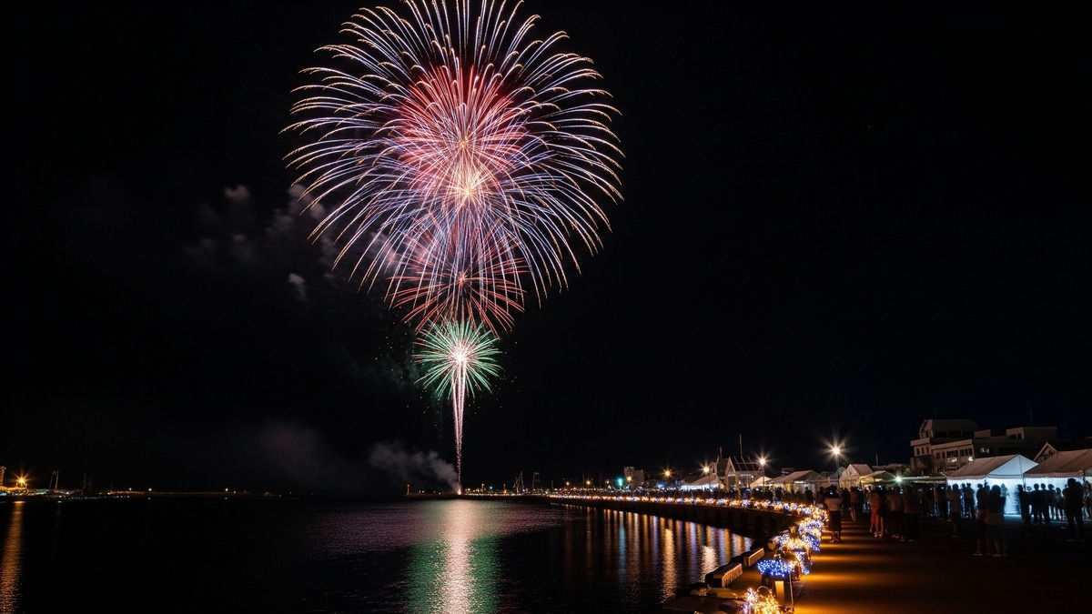 おたる潮まつり2026 夜の花火と小樽港の賑わい
