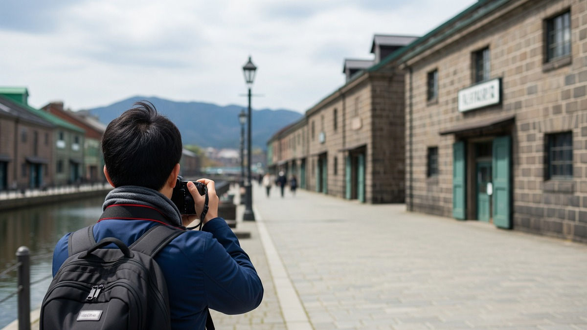 小樽運河周辺を写真散歩するイメージ